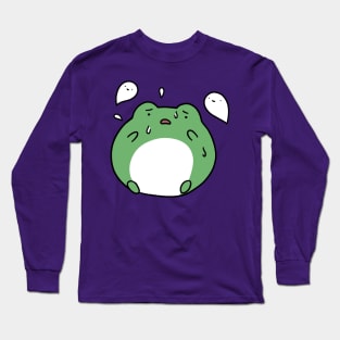 Frog Scared of Ghosts Long Sleeve T-Shirt